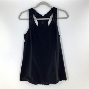 Lululemon Razorback Black Tanktop Size 4 LNC